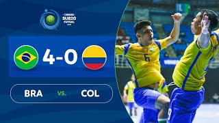 BRASIL vs COLOMBIA 40  RESUMEN  CONMEBOL SUB20 FUTSAL 2022 [upl. by Nnaeinahpets]