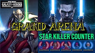 GAC STARKILLER COUNTER USING A GRIEVOUS SQUAD Mods at the end  KYBER 1 SWGOH [upl. by Notnert]