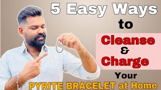 How to Cleanse amp Charge at home easily  Pyrite Crystal benefits  pyrite bracelet benefits in hindi [upl. by Yramesor]