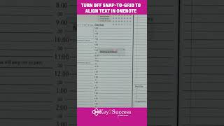 Turn Off Snap to Grid in OneNote onenote onenotetips digitalplanning [upl. by Nilyam]