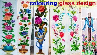 glass etching  glass design for home [upl. by Leatrice954]