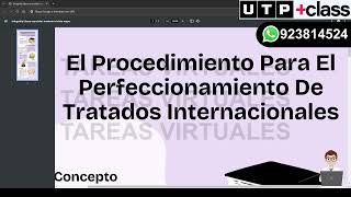 🔴 S10 Infografía Perfeccionamiento de tratados internacionales  Introducción al Derecho UTP 2024 [upl. by Aizirtap517]