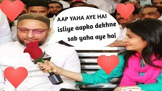 Asaduddin owaisi FLIRTING with ANJANA OM KASHYAP on live TV interview [upl. by Peti]