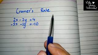 Cramers rule class 9  Exercise 16  Cramers rule of matrix  MathematicsChampion [upl. by Lynch]