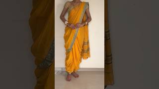 Double Kashta Nauvari draping nauvarisaree saree sareelove GroomingwithUtkarsha [upl. by Julissa527]