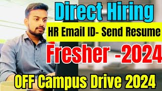 Direct Hiring  Biggest OFF Campus Drive 2024 2023 2022 Batch Hiring  Fresher Jobs  Kn Academy [upl. by Yelsek]