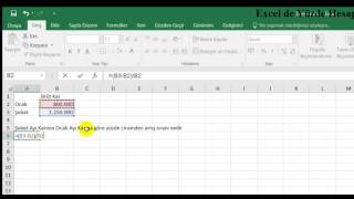 Excel Dersleri  Excelde Yüzde Hesaplama Örnekleri ve Formülleri [upl. by Leighland]