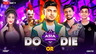 ASIA CHAMPIONSHIP 🔥🚀 DO or Die Day 1 💀 nonstopgaming  free fire live [upl. by Ahswat]