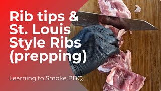 Prepping BOTH St Louis Style Ribs and Rib Tips from rack of spare ribs [upl. by Columbine]