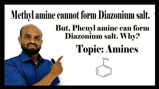 Lesson 18 Diazonium Salt Formation by Amines  Topic Amines  Organic Chemistry [upl. by Ailiec]