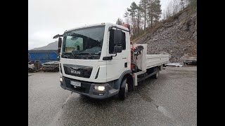 2016 MAN TGL 8180 med FASSI F70 kran [upl. by Haisi]