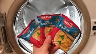 Experiment  Instant Noodles  in a Washing Machine  Centrifuge [upl. by Kanya]