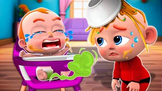 Takes Care of a Baby 👶 New Sibling Song  Funny Baby Songs and More Nursery Rhymes amp Toddler Songs [upl. by Nalim]