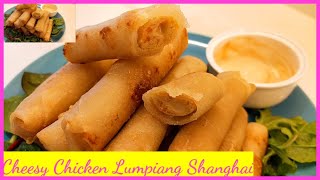 CHEESY CHICKEN LUMPIANG SHANGHAI RECIPE  Abbys Happiness [upl. by Woodhouse]