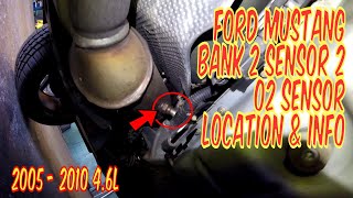 🔧 Ford Mustang Bank 2 Sensor 2 Oxygen Sensor Location  Common Codes amp Symptoms 20052010 V8 46L [upl. by Aihsot143]