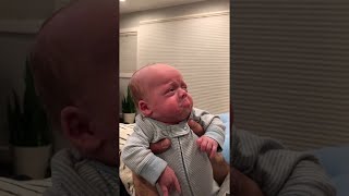 Baby Gets Agitated by Dads Beard  ViralHog [upl. by Convery]