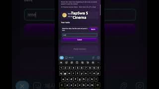 TapSwap  Cinema Quizzes 5 10 Passive Income Ideas [upl. by Noellyn339]