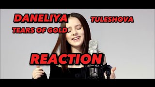 Daneliya Tuleshova  Tears of gold Faouzia cover REACTION [upl. by Laekim878]