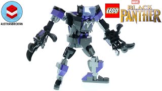 LEGO Marvel 76204 Black Panther Mech Armor  LEGO Speed Build Review [upl. by Solraced381]