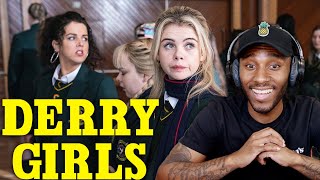 First TIme Watching quot Derry Girls quot And Its Madness   1x1 Reaction [upl. by Theadora]