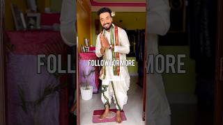 Cascade pleats dhoti draping diwali bollywood song bollywoodsongs trending dhoties viralvide [upl. by Winfrid]