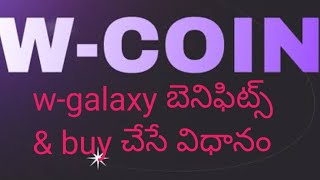 WCOIN mining wgalaxy features benefits amp buying process in Telugu [upl. by Sesilu298]