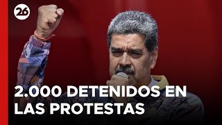 VENEZUELA  Maduro afirmó que ya hay más de 2000 detenidos en las protestas [upl. by Kimon386]