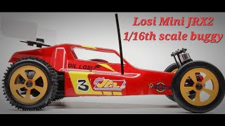 Losi Mini JRX2 116th scale 2wd buggy unboxing video [upl. by Yltneb334]