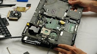 IBM Lenovo ThinkPad T60 Disassembly video upgrade RAM amp SSD take a part how to open [upl. by Yekcor]