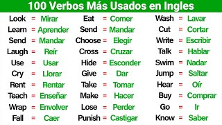 Los 100 verbos más usados en inglés  The 100 most used verbs in English [upl. by Orecic]