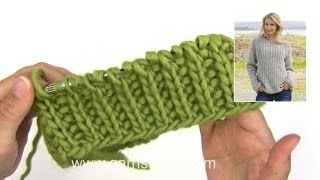 How to knit false English rib on circular needles [upl. by Okemak]