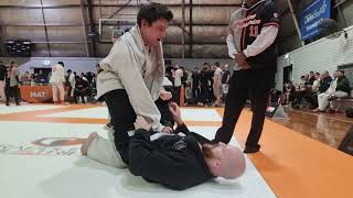 BJJ Grappling Industries 482024  200215lbs  White belt Match 3 [upl. by Kirenoj614]