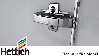 Sensys das Designscharnier mit integrierter Dämpfung Silent System von Hettich [upl. by Judye]