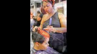 Fantasia inspired short haircut  Black women short hairstyles Black Hair Salon HoustonPearland [upl. by Soirtemed]