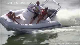 GRAND inflatable boat GOLDEN LINE G480LF  hot RIB cruiser for for luxury boating [upl. by Ziegler]