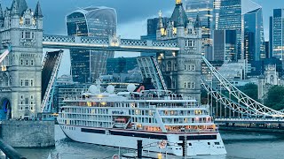 HANSEATIC Spirit CruiseShip arrives in LONDON [upl. by Sacrod398]