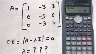 Solve eigen value in calculator [upl. by Cadmar]