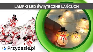 Lampki led świąteczne łańcuch na choinkę ozdobne na baterie 20 led  PrzydaSiePL [upl. by Akalam]