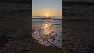 Perfect sunset over Atlantic ocean Sesimbra Lagoa da Albufeira beach Portugal [upl. by Aniretake]