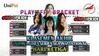 KLASEMEN AKHIR UNIPIN LADIES SERIES SEA INVITATIONAL 2021 DAY 3  PLAY OFF UNIPIN LADIES SERIES SEA [upl. by Cherilynn982]