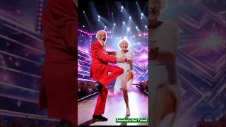 Two 100yearolds dance amazingly on the AGT stage talent [upl. by Krissy913]