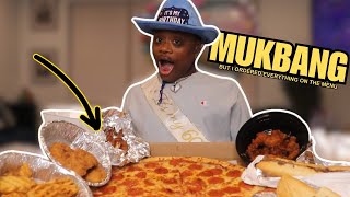 i ordered EVERYTHING ON THE MENU and did a MUKBANG its my birthday who cares [upl. by Eilliw237]