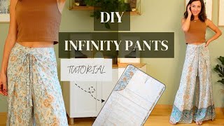 DIY Infinity Pants  Beginnerfriendly  Pattern Drafting [upl. by Kenlee]