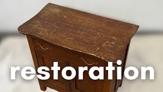 My husband asked me to refinish this family heirloom  Antique ELM Furniture Restoration [upl. by Corwin435]