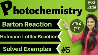 Barton ReactionHofmann loffler Freytag reactionMechanismSolved examplesCSIRNETGATE chemistry [upl. by Hachmin]