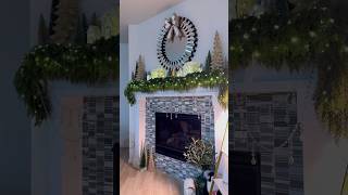 🌟LETS DECORATE OUR FIREPLACE MANTEL 🌟 3minuteshorts christmas holidaydecor decor [upl. by Jsandye]