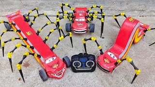 RC Lightning McQueen Eater Compilation RC Long Lightning McQueen Eater McQueen Transparent Wheels [upl. by Sevein]