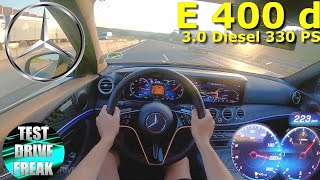 2021 Mercedes E 400 d TModel AllTerrain 4Matic 330 PS TOP SPEED AUTOBAHN DRIVE POV [upl. by Apicella]