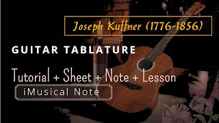 Guitar TAB  Joseph Kuffner  Landler  Tutorial Sheet Lesson iMn [upl. by Maggio]