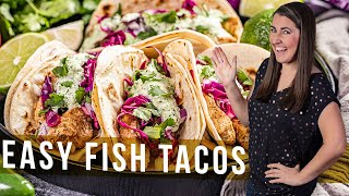 How to Make Easy Fish Tacos  The Stay At Home Chef [upl. by Alwitt124]